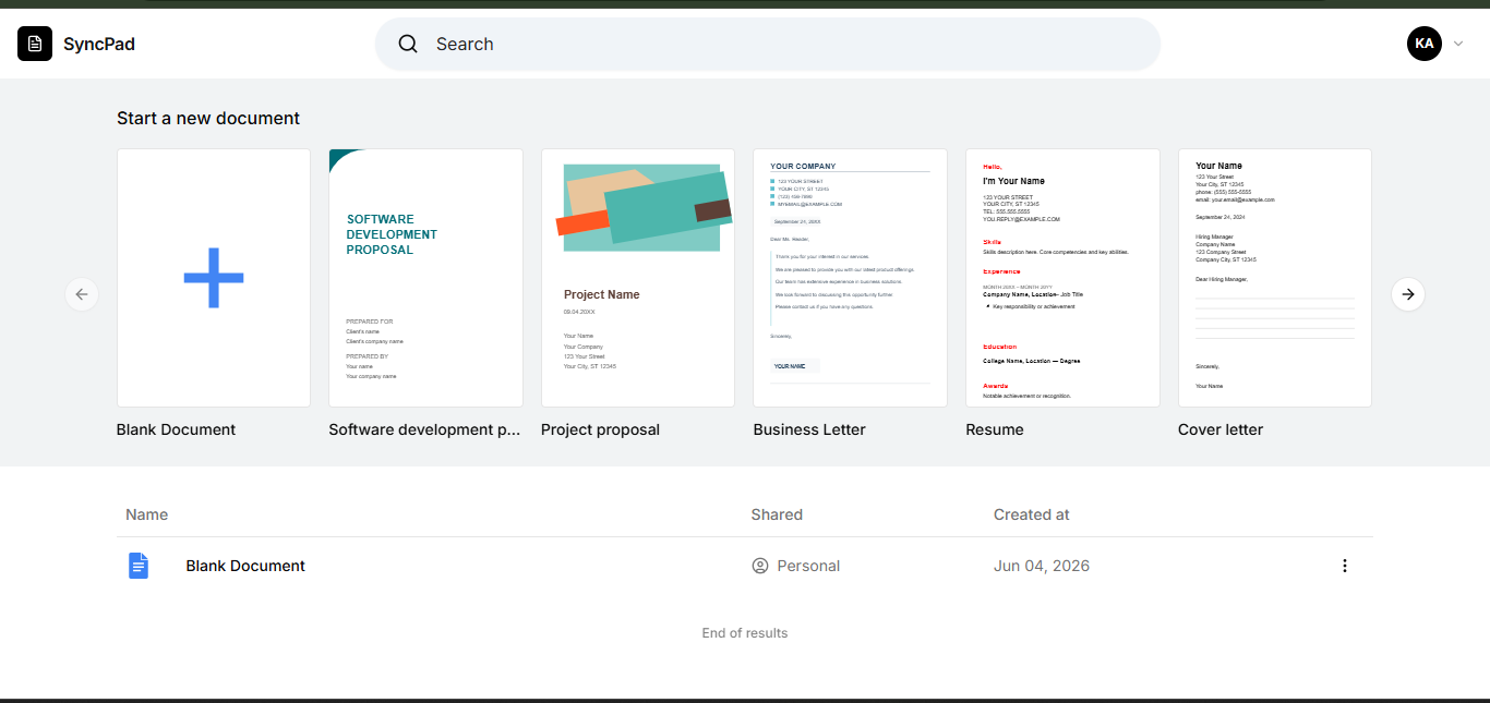 SyncPad screenshot